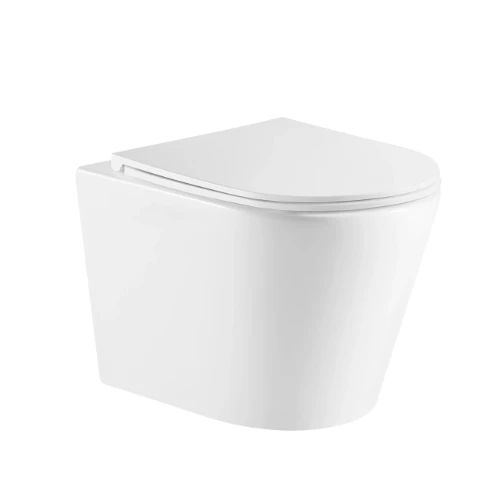 Easylux Brio hangtoilet PACK (hangtoilet + zitting) 360 x 520 mm - zonder spoelrand - softclose - quick release - wit mat