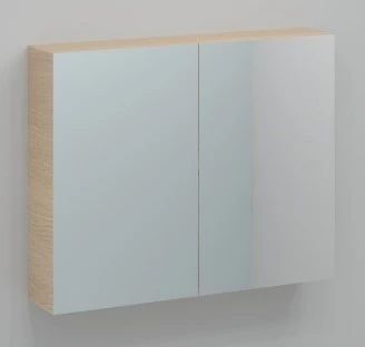 Easylux Kivu spiegelkast zonder verlichting met 2 deuren 2 portes 900 x 720 x 160 mm - smoked oak - exclusief combibox