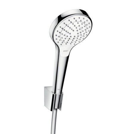 Hansgrohe Croma Select S 110 Vario handdoucheset - wit/chroom - handdouche Croma Select S Vario - wandhouder - doucheflexibel 1/2 x 1250 mm