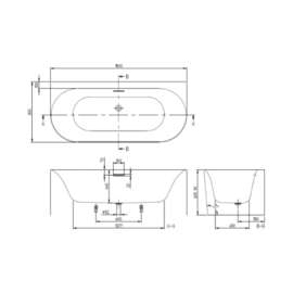 Bad Villeroy & Boch Loop & Friends Marina - Back-to-wall