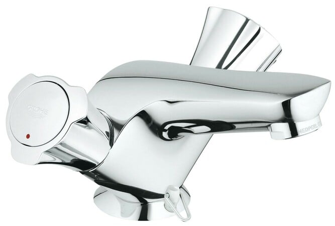 Grohe Costa L wastafelmengkraan - chroom - met kettinghouder