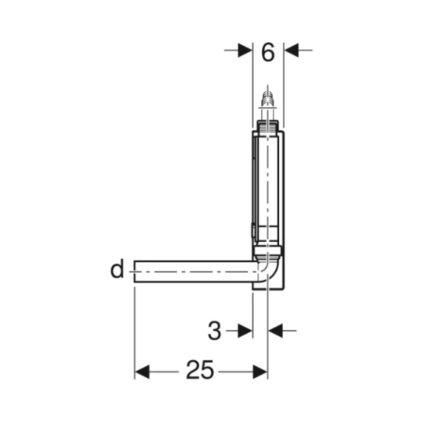 Geberit PP opbouwsifon voor toestellen WMA x 40 mm - wit - opbouwmontage met afdekplaat