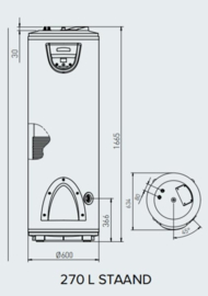 Warmtepompboiler 270L Ariston Nuos Split Inverter Wifi 270 FS