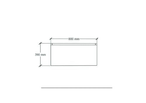 Easylux Klaire 39 - wastafelonderkast met 1 lade 800 x 435 x 390 mm - soft