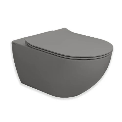 Easylux Obi hangtoilet Cycloneflush zonder spoelrand 550 x 355 x 340 mm - antraciet