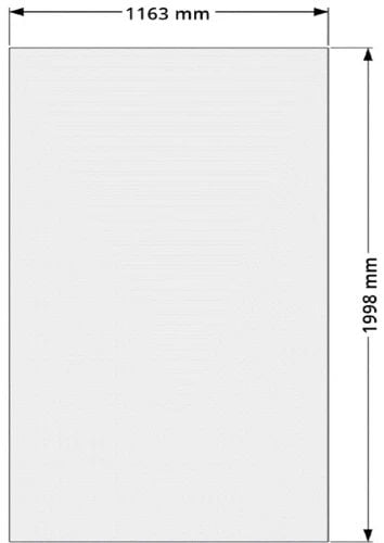 Easylux Open Wall glaswand voor inloopdouche 1170 x 2000 x 8 mm - transparant anti kalk - zonder profiel en stabilisatiestang