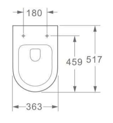 Easylux Brio hangtoilet PACK (hangtoilet + zitting) 360 x 520 mm - zonder spoelrand - softclose - quick release - zwart mat