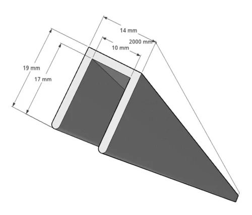 Easylux Open Wall profiel en stabilisatiestang - wit mat