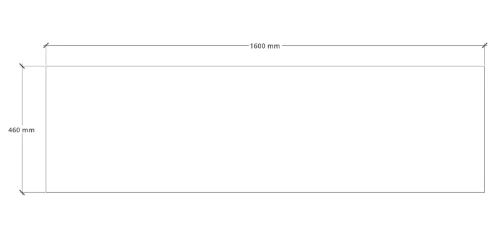 Easylux Klaire top - HPL wastafelblad 1600 x 460 x 18 mm - zonder uitsparing - linnen