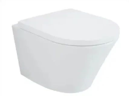 Easylux Mezzo compact hangtoilet PACK (hangtoilet + zitting softclose/quickrelease) - zonder spoelrand - wit - 360 x 470 mm