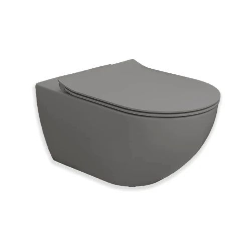 Easylux Obi hangtoilet Cycloneflush zonder spoelrand 550 x 355 x 340 mm - antraciet