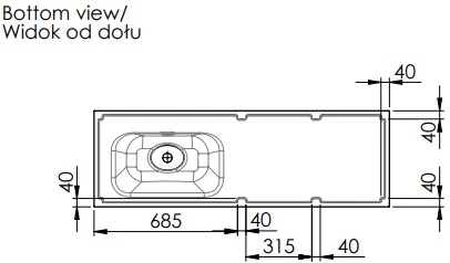 Easylux Klaire wastafelblad kunstmarmer met 1 waskom rechts 1400 x 460 mm - wit mat - voorgeboord kraangat