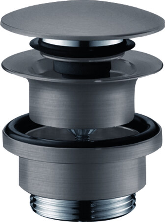 Hansgrohe Push-Open afvoerplug 5/4 x 64 mm - Click-Clack - Brushed Black Chrome