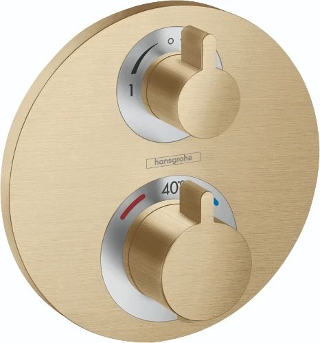 Hansgrohe Ecostat S afwerkset inbouwthermostaat - 2 functies - rond - Brushed Bronze