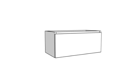Easylux Klaire 39 - wastafelonderkast met 1 lade 900 x 435 x 390 mm - wit