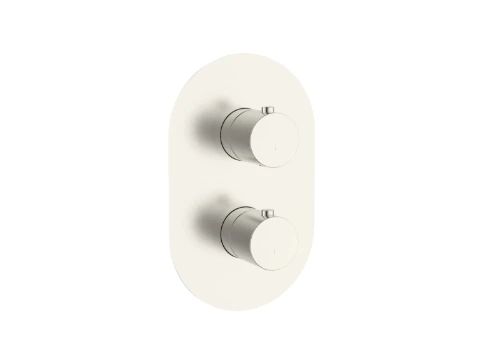 Easylux Vivo afwerkset voor muurinbouw douchethermostaat - Brushed Nikkel PVD