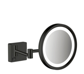 Hansgrohe AddStoris scheerspiegel rond - zwart mat - met verlichting