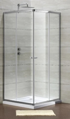 Easylux Free Basic hoekinstap 800 x 1900 mm transparant - chroom