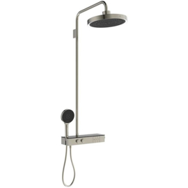 Ideal Standard Solos douchesysteem met CeraTherm douchethermostaat met LED-verlichting - hoofddouche 330 mm 3F 12 l/min - IdealRain Solos handdouche 130 mm 8 l/min - IdealFlex 1/2 x 1750 mm - RVS look