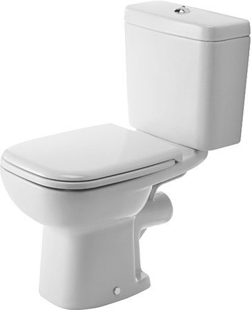 Duravit D-Code staand toilet uitgang H - wit - B355xD650 mm
