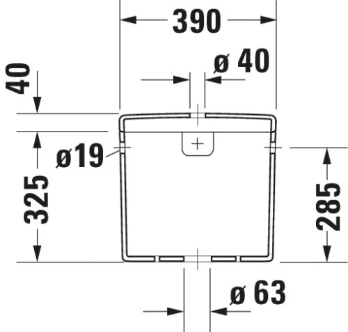 Duravit Starck 3 spoelreservoir - wit - aansluiting L/R/Achter - Dual-flush