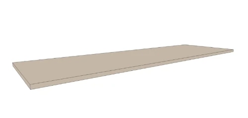 Easylux Klaire top - HPL wastafelblad 1500 x 460 x 18 mm - zonder uitsparing - soft