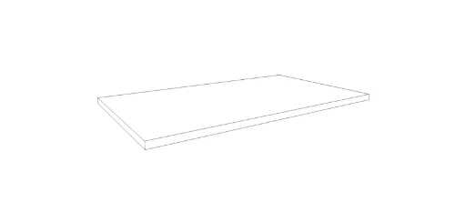Easylux Klaire top - HPL wastafelblad 700 x 460 x 18 mm - zonder uitsparing - wit