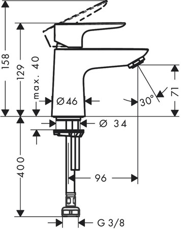 Hansgrohe Talis E 80 koudwaterkraan - chroom