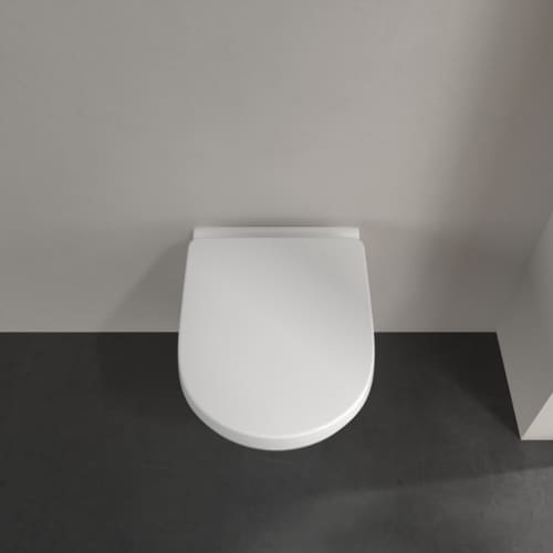 Villeroy & Boch O.Novo compact hangtoilet PACK (Hangtoilet + zitting met softclose) - wit - B360xD490 mm