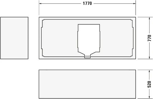 Duravit D-Code duo bad acryl 1800 x 800 mm - wit - zonder poten