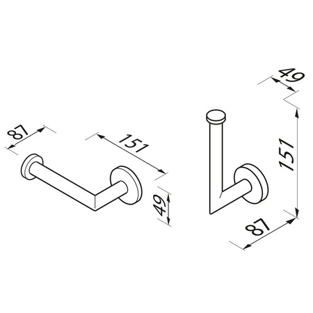 Geesa Nemox toiletrolhouder - zwart mat