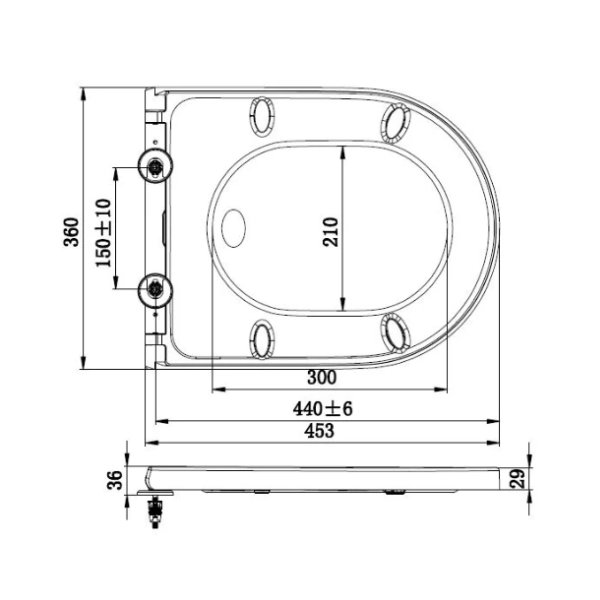 Easylux Mezzo zitting met softclose + quick release - wit
