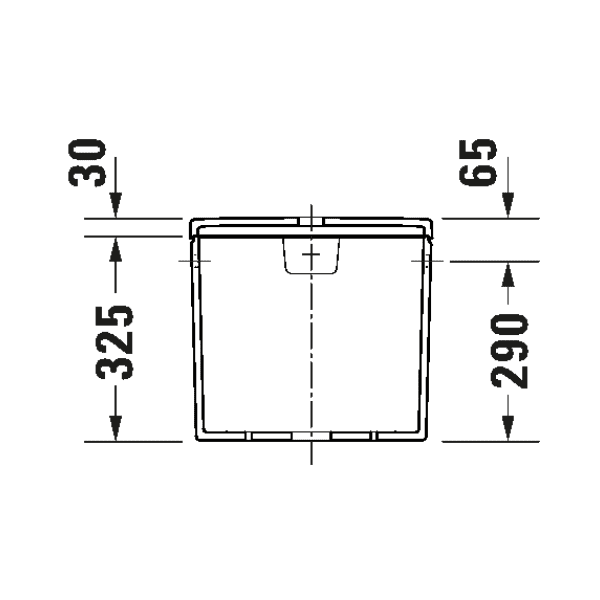 Duravit DuraStyle Basic spoelresevoir - wit - zijaansluiting - duotoets