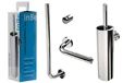Clou InBe toiletset - chroom - bestaat uit: toiletborstelgarnituur - toiletrolhouder - reserverolhouder - handdoekhaak