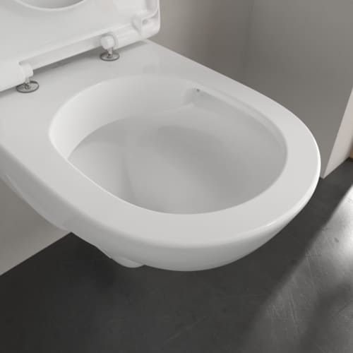 Villeroy & Boch O.Novo compact hangtoilet PACK DirectFlush (Hangtoilet + zitting met softclose) zonder spoelrand - wit - B360xD490 mm