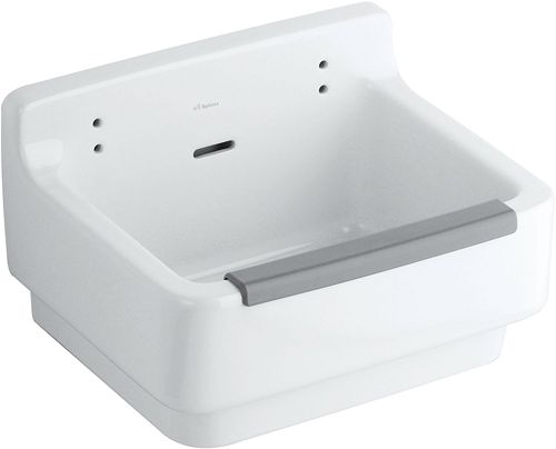 Geberit 300 Basic uitgietbak met stootrand 460 x 365 mm - wit - met overloop