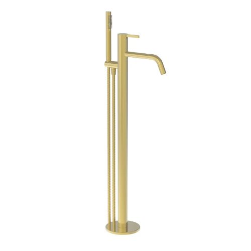 Easylux Vivo badmengkraan vrijstaand met douchegarnituur - Brushed Gold PVD - Belgaqua gekeurd