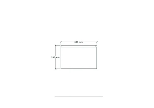 Easylux Klaire 39 - wastafelonderkast met 1 lade 600 x 435 x 390 mm - soft