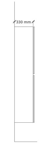 Easylux Klaire kolomkast met 2 deuren omkeerbaar 350 x 350 x 1690 - soft