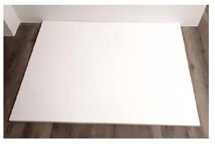 Easylux Solid Shower douchebak solid surface 1800 x 900 x 26 mm - wit mat - inclusief afdekplaatje