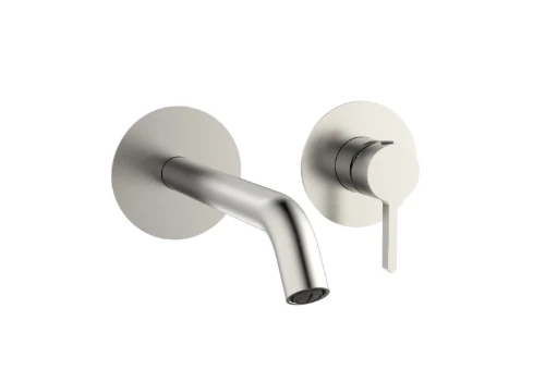 Easylux Vivo afwerkset voor muurinbouw wastafelmengkraan - Brushed Nikkel PVD
