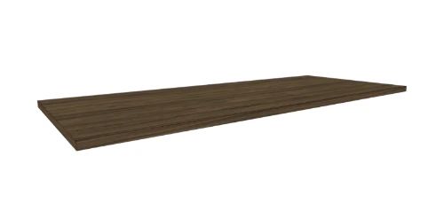 Easylux Klaire top - HPL wastafelblad 1100 x 460 x 18 mm - zonder uitsparing - walnut