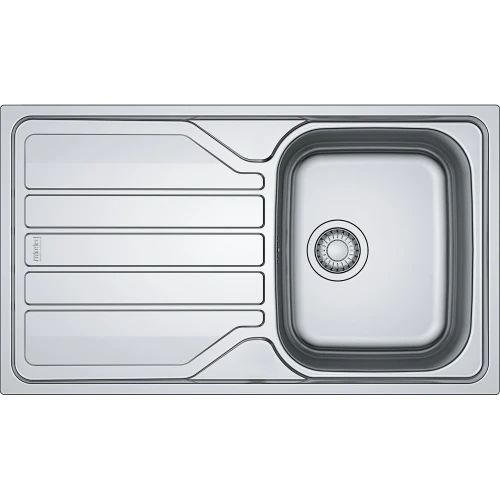 Franke Flash inbouwspoeltafel 860 x 500mm - 1 bak - inox - met verlek - omkeerbaar - inclusief sifon