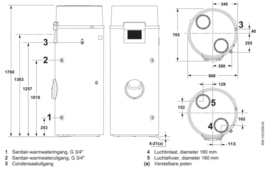 Warmtepompboiler 251L De Dietrich Elensio 250