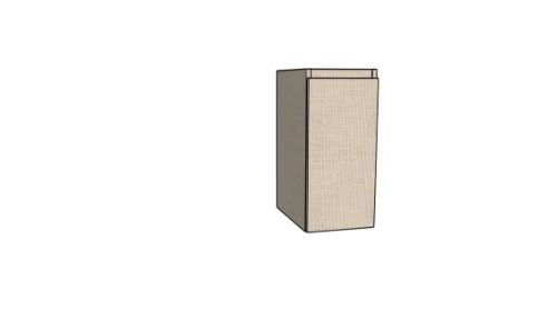 Easylux Klaire 65 - wastafelonderkast met 1 deur 300 x 435 x 650 mm - scharnier rechts - linnen