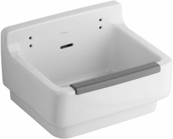 Geberit 300 Basic uitgietbak met stootrand 610 x 460 x 340 mm - wit - met gaten voor emmerrooster