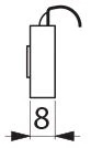 Delabie spiegelklemmenset (set 4st) - inox - prijs per set