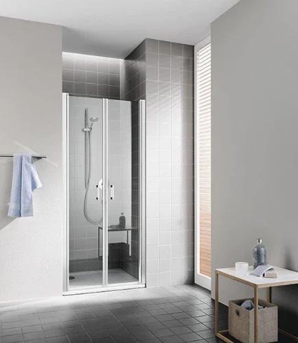 Kermi Cada XS PTD pendeldeur 900 x 2000 mm - verstelbaarheid 860-910 mm - veiligheidsglas ESG helder Clean - profiel : zilver hoogglans