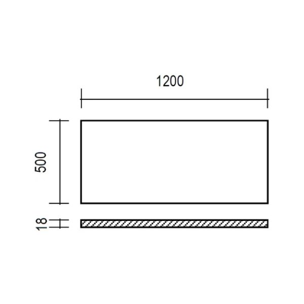 Easylux Kivu wastafelblad Melamine 1200 x 500 x 18 mm - smoked oak