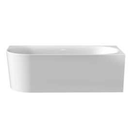 Easylux Navajo 2.0 bad back-to-wall rechts 1800 x 800 x 600 mm - wit - met sleuf overloop - inclusief afvoer wit glans